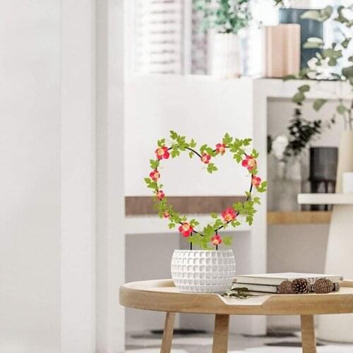Y55D Metal Iron Round Heart Shaped Garden Plant Support Stake Stand for DIY Potted Climbing Plants Flower Vegetables Vine Rack