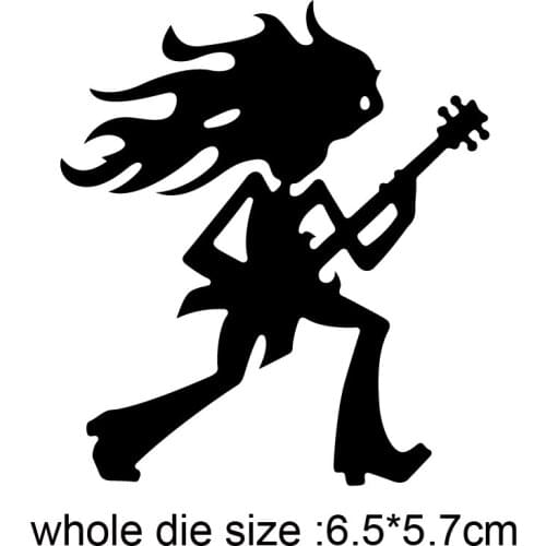 Rock girl Metal Cutting Die Stencil for DIY Embossing Paper Photo Album Cards Making Scrapbooking Dies Cut Mold