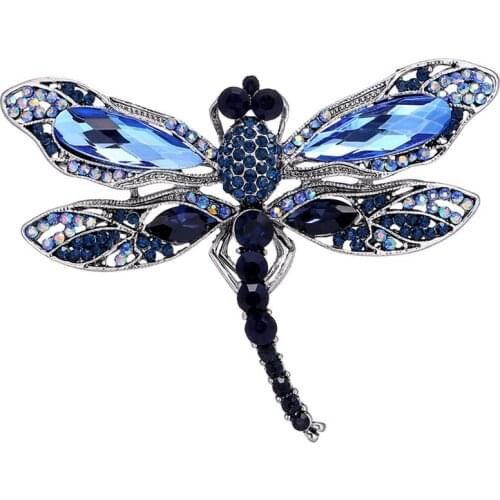 Fashion Vintage Dragonfly Brooches For Women Large Insect Brooch Pins Dress Coat Accessories Cute Jewelry Gifts