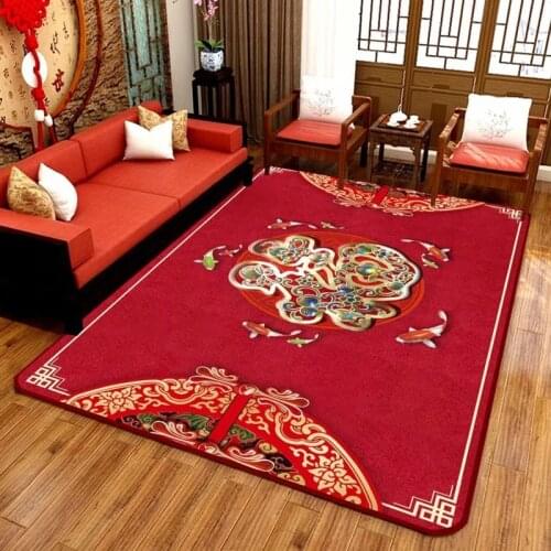 Fashion Chinese style decoration home carpet living room bedroom area carpet childrens room play carpet