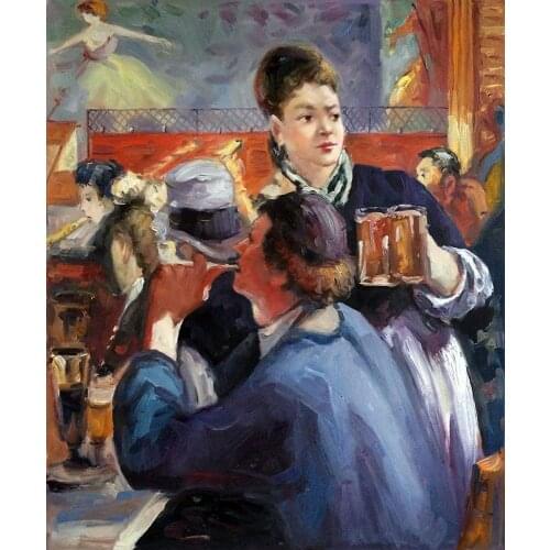 Living Room Wall Painting Corner of a Cafe Concert by Edouard Manet Oil Painting Canvas Art Portrait Vertical