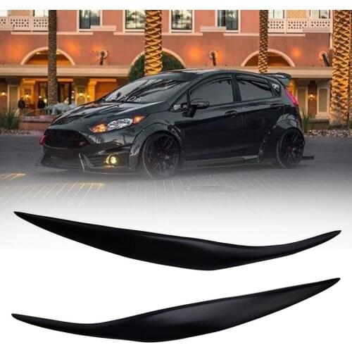 NEW-Car Front Headlight Cover Sticker head light lamp Eyebrow Eyelid Covers for Ford Fiesta MK7 2009-2012