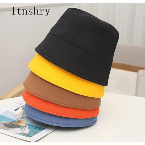 Spring summer Foldable Bucket Hat Unisex Women Outdoor Sunscreen Cotton Fishing Hunting Cap Men Basin Sun hat Flat top Chapeau