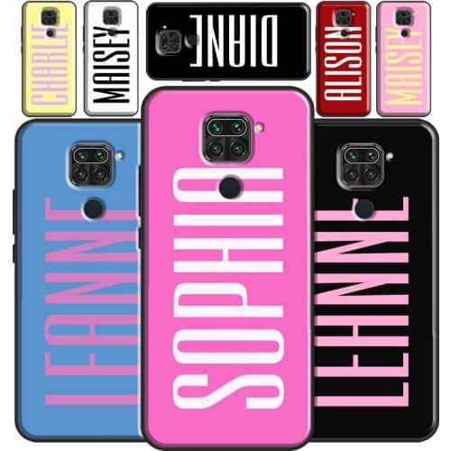 Pastel Custom Vertical Name Personalised For Xiaomi Redmi 9 9C 8 A K30 Ultra Case For Redmi Note 9 Pro Note 7 8Pro 8T 9S Cover