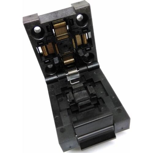 Clamshell Shrapnel Programmer Socket FPQ-48-0.5-06 QFP48 TQFP48 LQFP48 Test Socket Flash Programmer Adapter Conversion Block