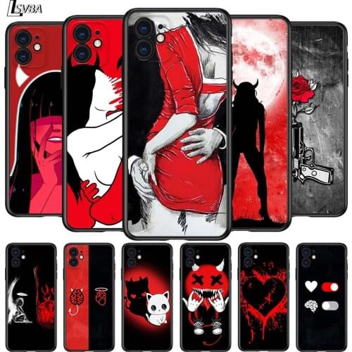 Sexy Devil Woman for Apple iPhone 12 Pro Max Mini 11 Pro XS Max X XR 6S 6 7 8 Plus 5 5S SE2020 Black Phone Case