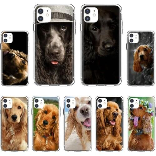 Cocker-Spaniels-dog-puppies-Poster Soft Silicone TPU Case For Xiaomi mi Redmi Note 3 4 4X 5 6 7 8 8t 9 9s 9t 10 pro lite