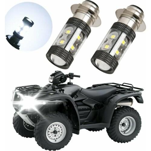 2pcs/set Motorcycle LED Headlight 6000K White H6M Light Replacement Accessories For YFZ450R Rhino 700 Raptor YFM660