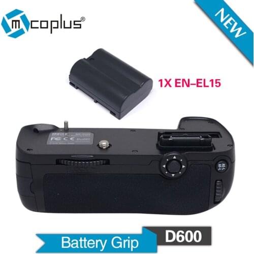 Mcoplus BG-D600 Vertical Battery Grip for Nikon DSLR D600 D610 Camera as MB-D14 Meike MK-D600 with 1pcs EN-EL15 Battery