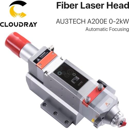 Cloudray Fiber Laser Head AU3TECH A200E 0-2KW Automatic Focusing D30 CL100 FL125 for Laser Cutting Machine