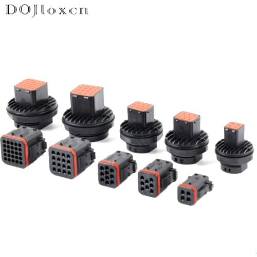 1/5 Sets 4/8/16/25 Pin Automobile Waterproof Connector Balck Wiring Plug Male Female Socket 13208-000/13208-001