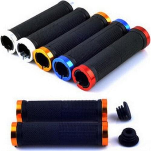 New High Quality Convenient Durable 1 Pair Double Lock On Locking Mountain BMX Bike Bicycle Cycling Handle Bar Grips#259747