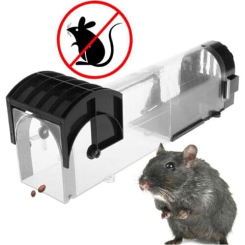 1 Pcs Nontoxic Rat Trap Cage Catch Mice Rodent Control Catch Bait Hamster Mouse Trap Transparent Humane Live Mousetrap