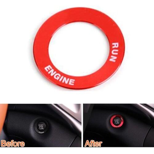 1Pc Silver Aluminium Alloy Car Ignition Switch Ring Frame Cover Trim Circle Decoration for 2014-2016 Cherokee car styling