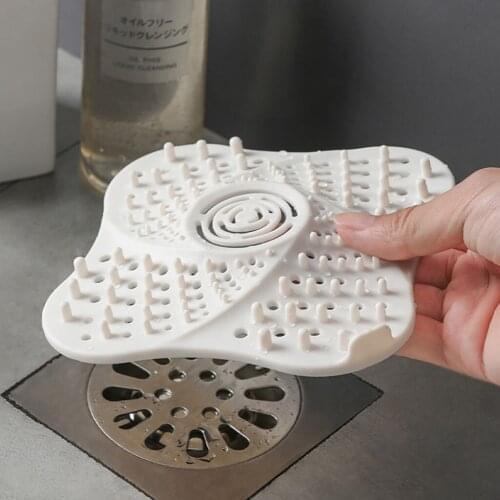 1Pc Silicone Sink Drain Filter Bathtub Hair Catcher Stopper Trapper Drain Hole Filter Strainer for Bathroom Kitchen Toliet 1217