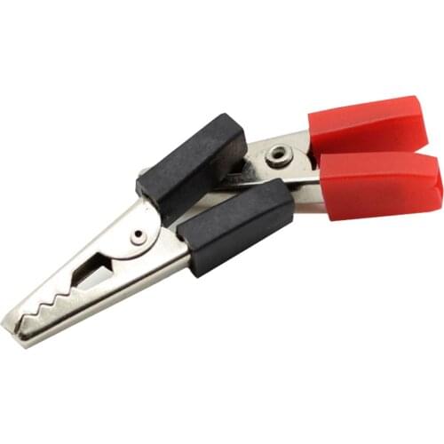 10 PCS Insulated Crocodile Clips Plastic Handle Cable Lead Testing Metal Alligator Clips Clamps 35mm Length