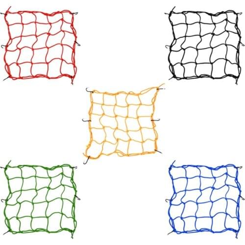 30/40 * 30/40 cm Motorcycle Pocket helmet net 6 Hook Holding Fuel Tank Luggage Net Rope Motorcycle net bag Rear Seat Net