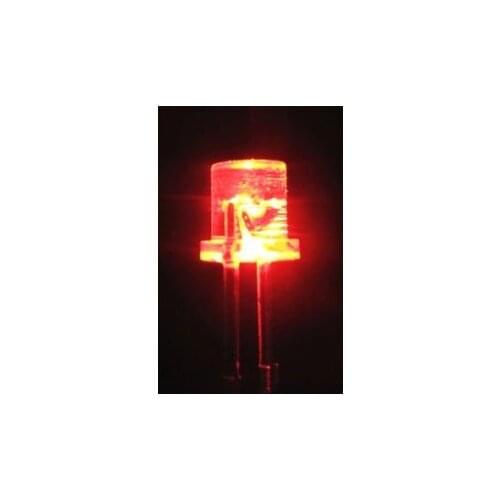 30PCS 5MM 2Pin Flat Top Red LED Wide Angle Flat Head Light Lamp