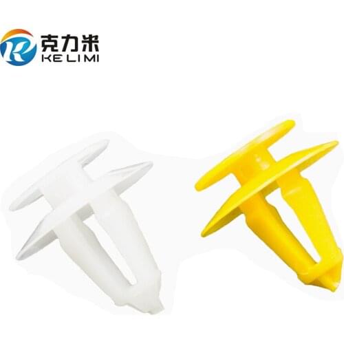 KE LI MI 50 Pieces White Yellow Plastic Door Trim Panel Clip Fasteners Retainer Fixed For BMW Mercedes-Benz Car Body Styles