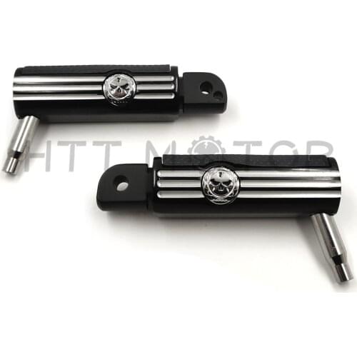 Aftermarket free shipping Defiance Footpegs Black Anodized For Harley-Davidson passenger 2018-later Softail Fat Boy Fat Bob