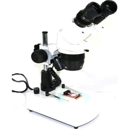 20x-40x Stereo binocular Microscope for Mobile Phone Repair with ring light and Halogen Bottom lamp light