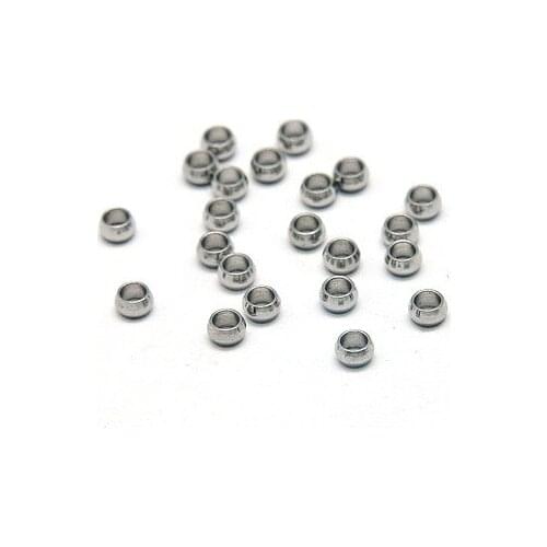 500pcs 3.5mm 304 Stainless Steel Beads Loose Spacer Beads Rondelle for Jewelry Making DIY Accessories Findings 3.5x2mm Hole: 2mm