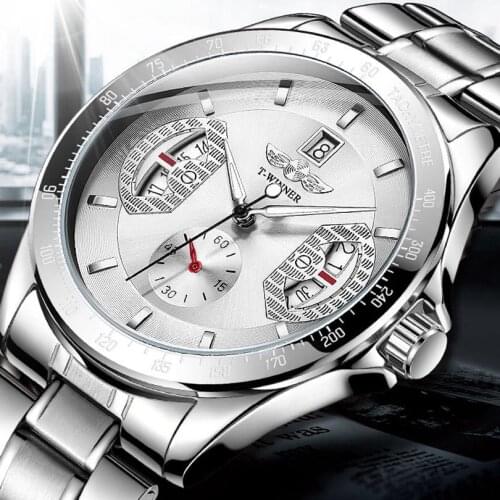 Winner Top Brand Luxury Men Transparent Fashion Diamond Luminous Gear Movement Male Mechanical Skeleton Royal Design Wrist Watch