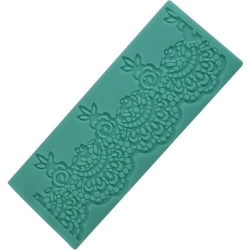 Flower Lace Skirt Cake Mold Wedding Cake Silicone Fondant Mold Mousse Brim Decor Sugarcraft Icing Mat Pad Pastry Baking