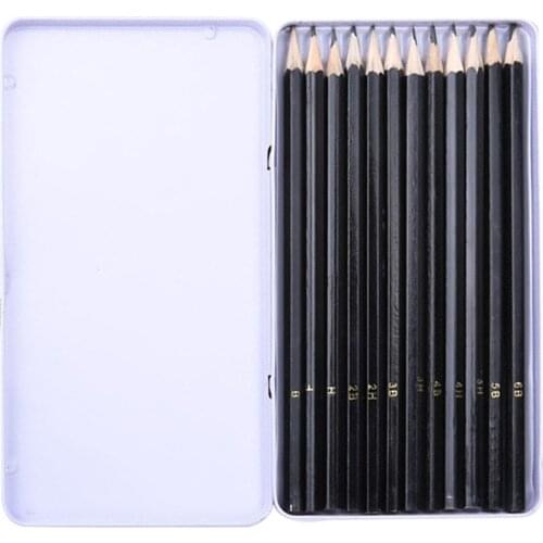 12 Count Pencils Set Presharpened Black Leads Wood Cased Nontoxic Soft Core Pencils For Kids Adults Coloring Drawing Art Gifts