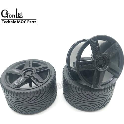 NEW High-Tech 23799 23800 Wheels Hub 81.6X44mm 37383 68577 Wheels Tyres MOC Building Block Bricks Parts fit for MOC-39933 Cars