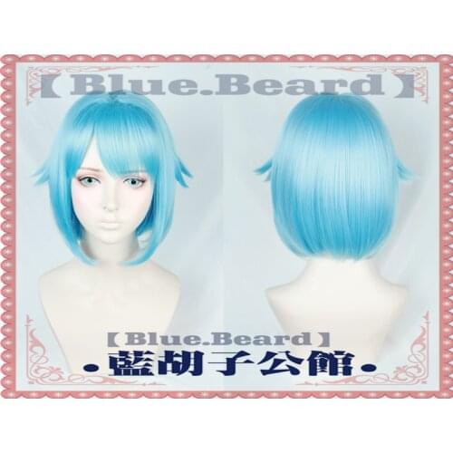 Anime Ensemble Stars Shino Hajime Cosplay Wig Short Blue Wigs High-temperature Fiber Synthetic Hair + Free Wig Cap