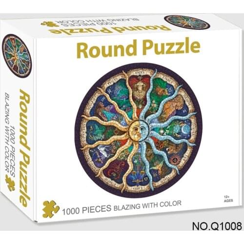 Dropship Earth Puzzle 1000 Pieces Adult Large Stylish Moon Puzzles High Difficulty Round Puzzles Planet Puzzle Adults Kid Gift