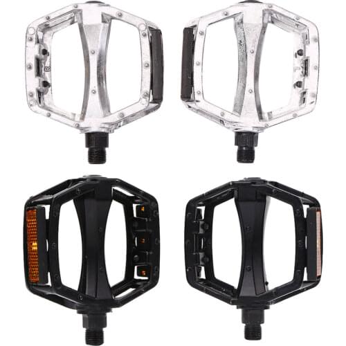 2pcs Anti-slip Mountain Flat Bike Pedal Aluminum Alloy Bicycle Reflective Hollowed Pedals Cycling Riding Parts MTB Accessories