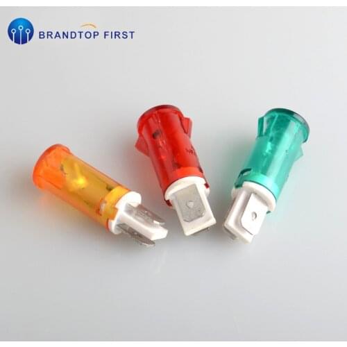 13MM Panel Mounting Plastic Indicator Light Pilot Signal Lamp Motorcycle LED MDX-14A With 12V 24V 220 Volt Lights