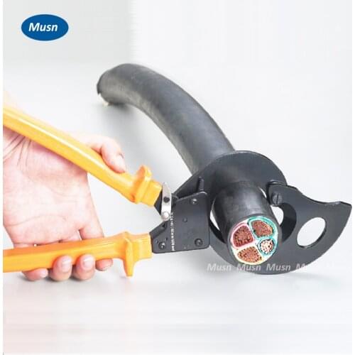 RATCHET CABLE CUTTER VC-36A Cut copper aluminium cable up to dia.36mm Clean and smooth cut without crushing and deformation