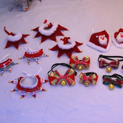 Pet Christmas decorations dog scarf cat saliva scarf Bib bow tie Dog Collar Necklace scarf animal accessories