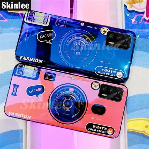 Skinlee For Realme GT 5G Case Blu-ray Cute Cartoon Camera Soft Shockproof Silicone Cover For Realme GT Case