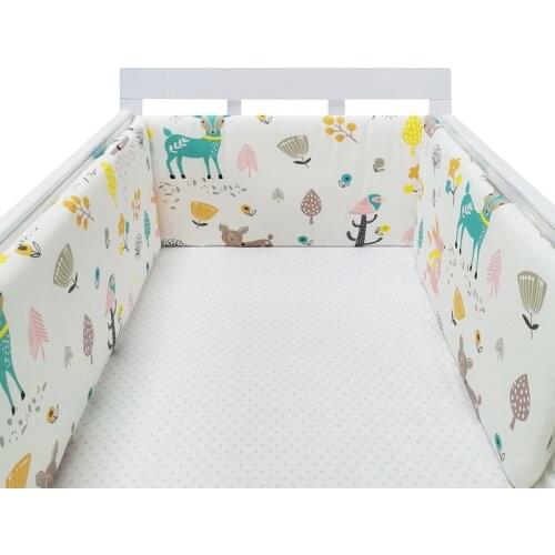 Collapsible Star Design Baby Bed Bumper Cotton Baby Crib Protection Pad Multicolor Cot Bumpers In Crib For Newborns