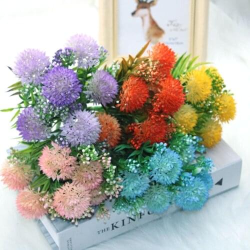 1 bunch of multicolor artificial hydrangea dandelions | wedding DIY New Year Valentines Day, birthday or new floral decoration