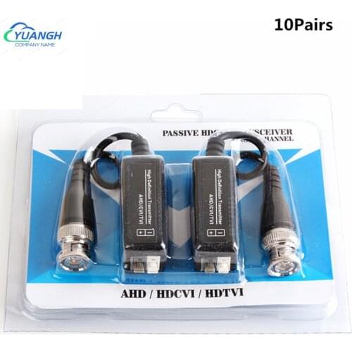 10 Pairs HD-CVI/HDVI/AHD Passive Video Balun Transceiver Cable Twisted Transmitter For Video Surviallance Camera