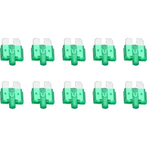 10PCS 30A Medium Size Auto fuse inserts car insurance tablets Medium fuse with lamp car inserts fuse