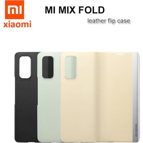 100% Original Xiaomi Mi Mix Fold Case Luxury PU Leather Folding Stand Protection Mix Fold 5G Flip Cover Fundas Capa