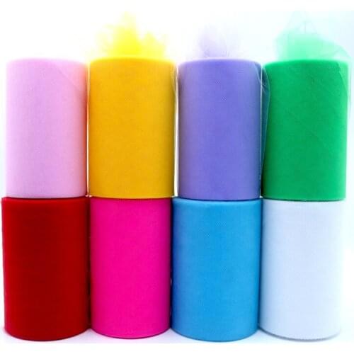 15cm 25/100Yards Tulle Roll 6/40inch Baby Shower Tulle Fabric Spool DIY Wedding Birthday Party Tutu Skirt Decoration Supplies