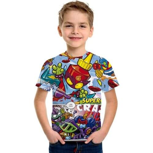 2020 New Fashion T Shirt Summer Short Sleeve O-neck Tshirt Superzings Tees for Baby Boys Kids Casual Cartoon Tops Girls T-shirt