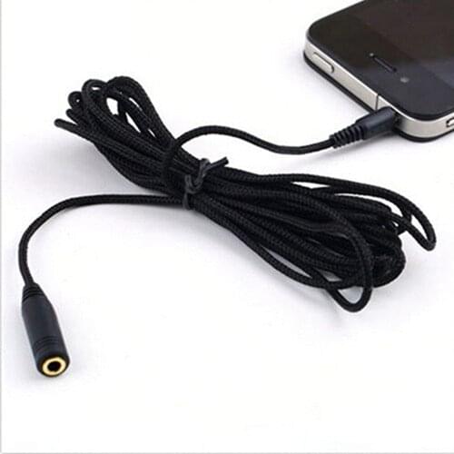 5m 16Ft Headphone Extension Cable 3.5mm Jack Male to Female AUX Cable M/F Audio Stereo Extender Cord Earphone Cloth Cable