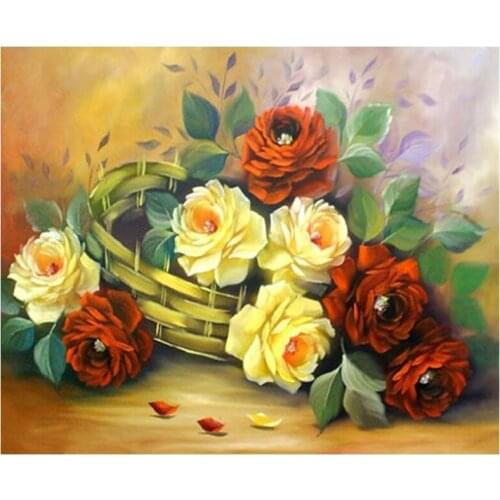 Diamond Painting Kit Flowers 5D Diamond Painting Full Drill Cross Stitch Kit Diamond Painting Full Round