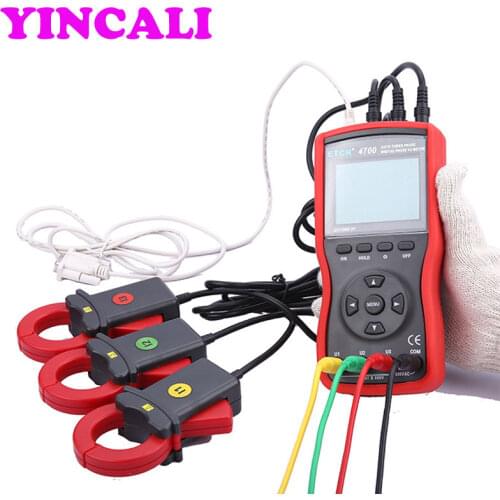 ETCR4700 Three Phase Digital Phase Volt-Ampere Meter Clamp Current Meter Simultaneous measurement of three AC current, voltage