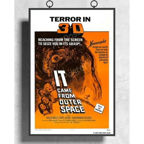 H214 It Came From Outer Space Movie Wall Sticker Silk Poster Art Home Decoration Christmas gift