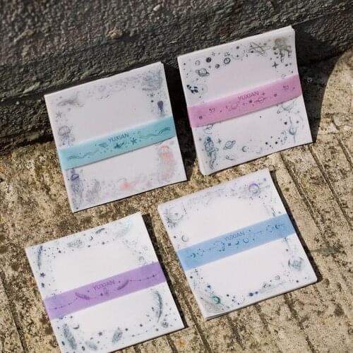 Dream Universe Laser Series Planner Sticky Notes Kawaii Stationery Cute Memo Pad Notepad Office Decoration Office Supplies