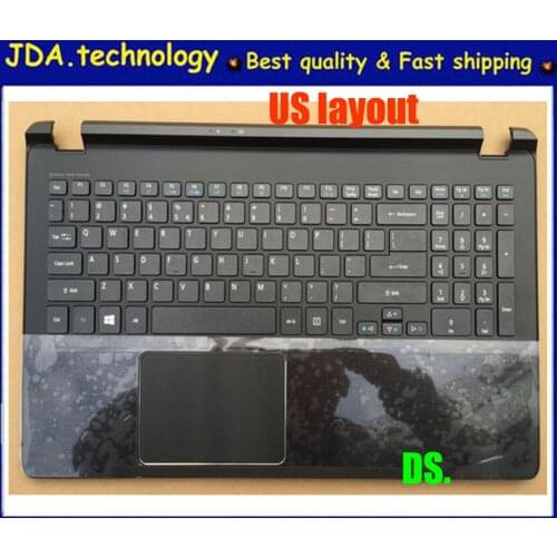 MEIARROW New Laptop palmrest upper case for ACER V5-572g V5-573g V5-552G US keyboard upper cover with touchpad,Black